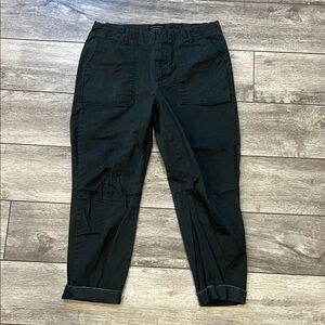 Banana Republic Green Cargo Pants Tailored Ankle-Length